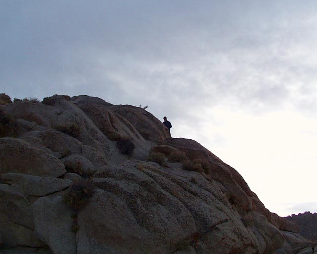 Roadside tim climbing granite
