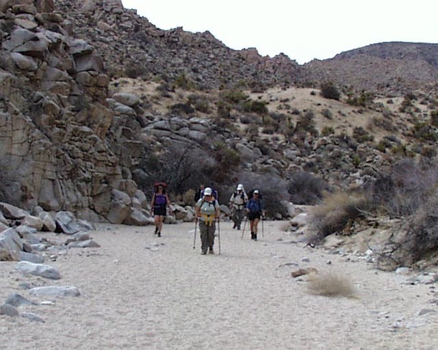 Approaching hikers