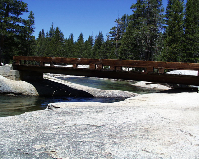 Bridge at scenic waterway