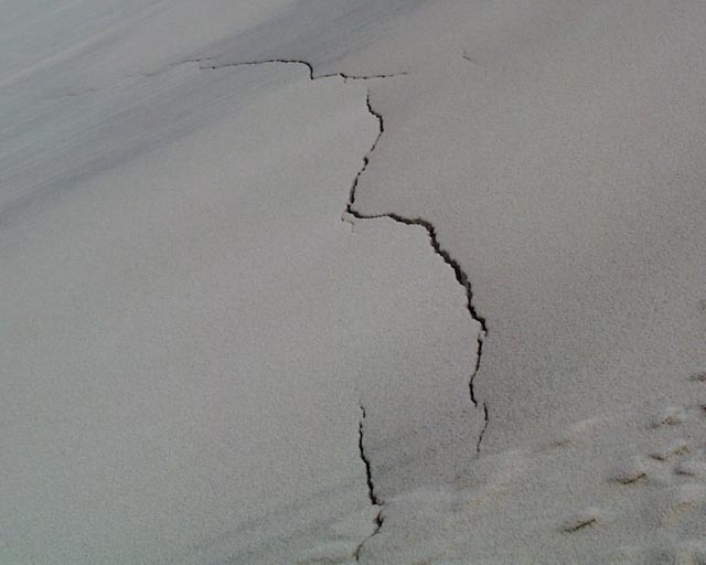 Cracks in the sand