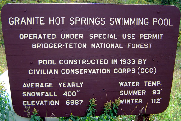 Granite hot springs