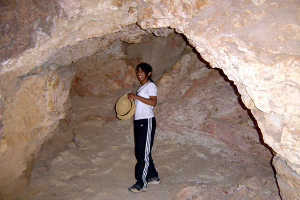 Alisha in cave